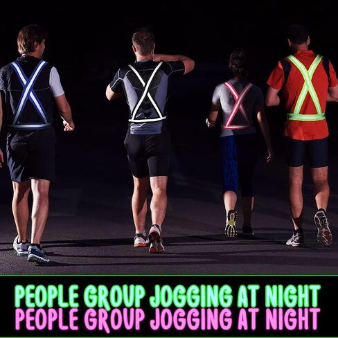 30 Pcs Reflective Running Vest High Visible Reflective Vest Bulk Multi Color Adjustable Safety Vests for Men Women Night Running Walking Jogging Cycling Outdoor Activity in Saudi Arabia