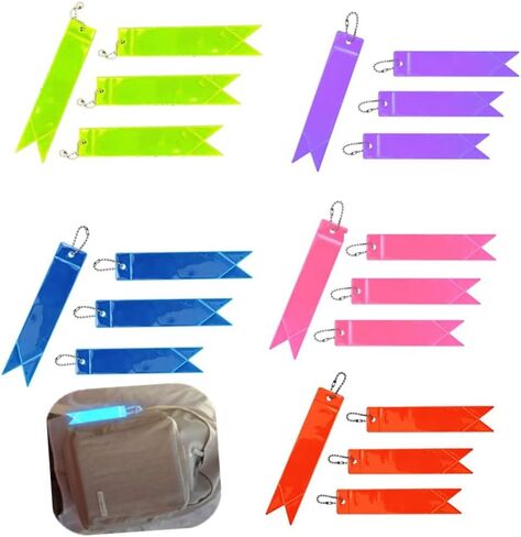 Duoduole 20 PCS Safety Reflector Pendants Reflective Keychain Reflector Pendant Reflector Keyring Safety Reflector with Chains for School Bag, Backpacks, Walking, Running, Cycling, Colorful, in Kuwait