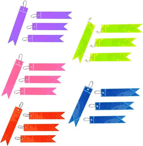 Duoduole 20 PCS Safety Reflector Pendants Reflective Keychain Reflector Pendant Reflector Keyring Safety Reflector with Chains for School Bag, Backpacks, Walking, Running, Cycling, Colorful, in Kuwait