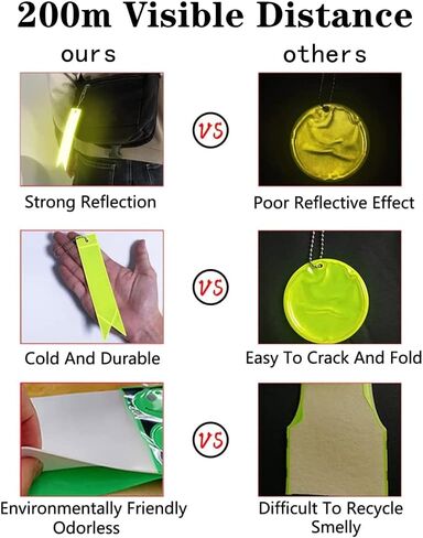 Duoduole 20 PCS Safety Reflector Pendants Reflective Keychain Reflector Pendant Reflector Keyring Safety Reflector with Chains for School Bag, Backpacks, Walking, Running, Cycling, Colorful, in Kuwait