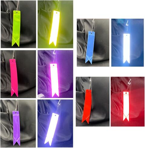 Duoduole 20 PCS Safety Reflector Pendants Reflective Keychain Reflector Pendant Reflector Keyring Safety Reflector with Chains for School Bag, Backpacks, Walking, Running, Cycling, Colorful, in Kuwait