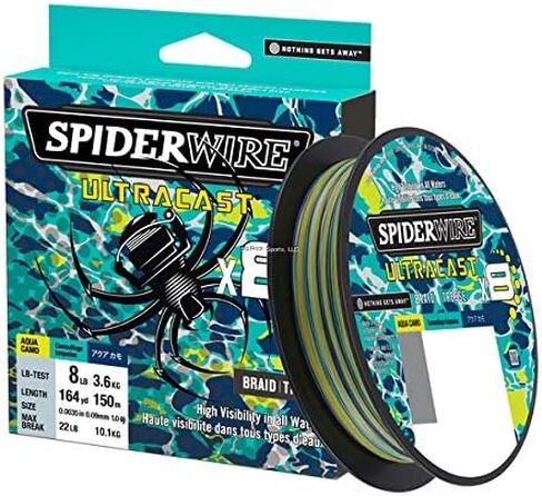 Spiderwire Ultracast Fishing Braid Aqua Camo | 100 lb Test - 220 Yards in Saudi Arabia