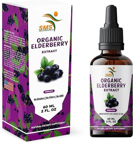 SMSHEALTHPRODUCTS.com قطرات سائلة من نبات البلسان - عضوي، بدون مواد حشو أو مواد رابطة - مكمل صبغة دعم المناعة للبالغين - نباتي، غير معدل وراثيًا، خالي من الغلوتين، صنع في الولايات المتحدة الأمريكية | 2 أونصة سائلة in Kuwait