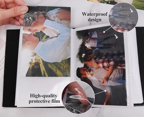 RECUTMS Photo Album 4x6 600 Photos Black Pages Large Capacity Leather Cover Memo Album Wedding Family Photo Albums Holds 600 Horizontal and Vertical Photos in Kuwait