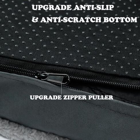 سرير للكلاب الكبيرة - مرتبة قطيفة لتقويم العظام - مفرش سرير للحيوانات الأليفة مع غطاء قابل للغسل في الغسالة وقابل للإزالة - بطانة مقاومة للماء وزر مضاد للانزلاق in Kuwait