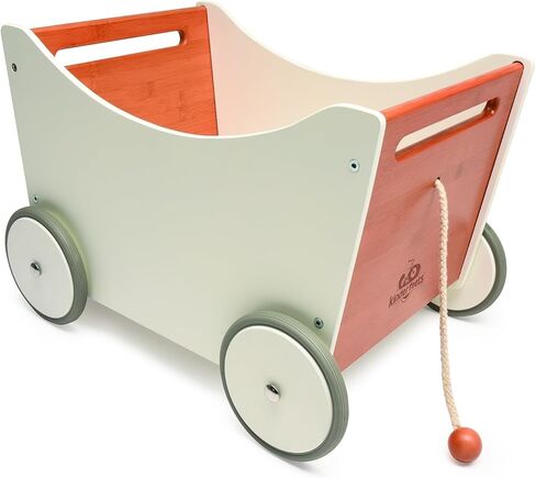 مشاية ألعاب 2 في 1 للأطفال بعمر 12 شهرًا فما فوق، أبيض وخيزران، متعددة الألوان من كيندرفيت in Kuwait