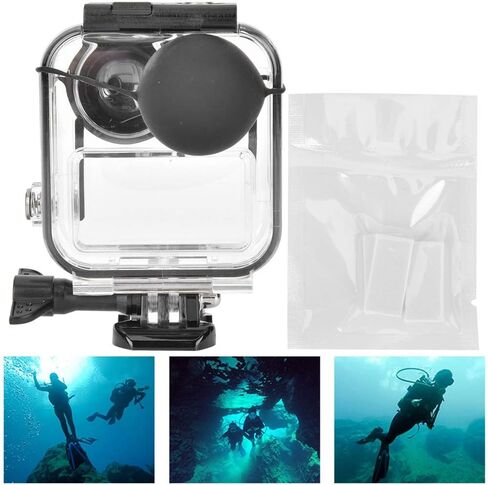YYOYY Waterproof Case for GoPro MAX Panoramic Action Camera, 20M Depth Adjustable Touch Waterproof Protective Cover Diving Accessory in Kuwait
