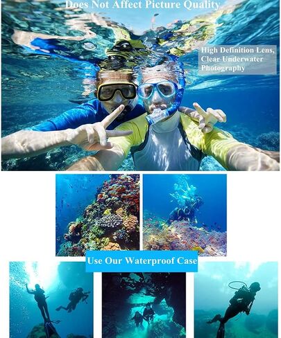 YYOYY Waterproof Case for GoPro MAX Panoramic Action Camera, 20M Depth Adjustable Touch Waterproof Protective Cover Diving Accessory in Kuwait
