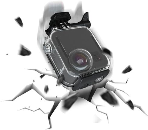 YYOYY Waterproof Case for GoPro MAX Panoramic Action Camera, 20M Depth Adjustable Touch Waterproof Protective Cover Diving Accessory in Kuwait