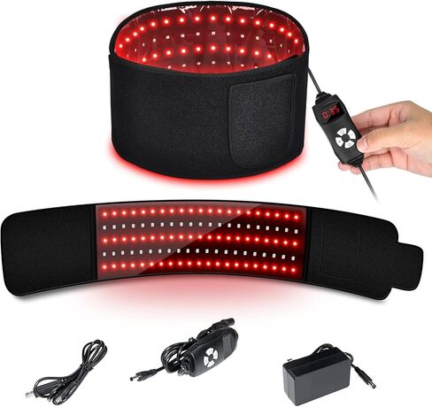 Holsn Red Light Therapy Belt for Body Near Infrared Light Therapy Red Light Therapy Device with Massage Pulse Function for Muscle Pain Relief LED Wearable NIR Infrared Wrap Deep Therapy… in Kuwait