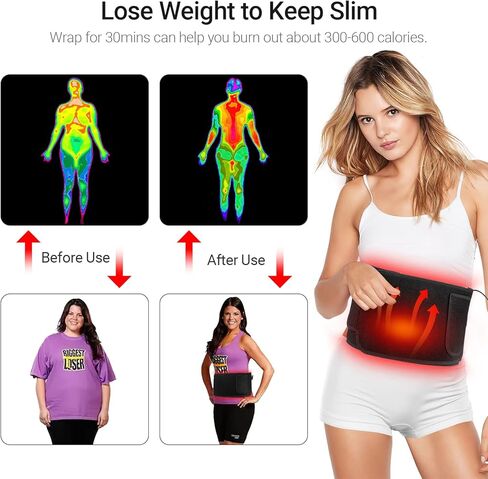 Holsn Red Light Therapy Belt for Body Near Infrared Light Therapy Red Light Therapy Device with Massage Pulse Function for Muscle Pain Relief LED Wearable NIR Infrared Wrap Deep Therapy… in Kuwait