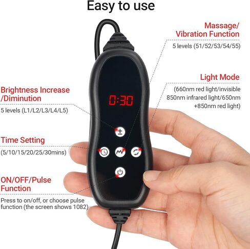 Holsn Red Light Therapy Belt for Body Near Infrared Light Therapy Red Light Therapy Device with Massage Pulse Function for Muscle Pain Relief LED Wearable NIR Infrared Wrap Deep Therapy… in Kuwait