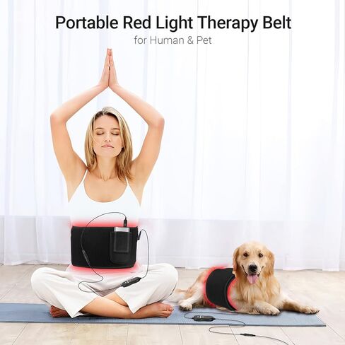 Holsn Red Light Therapy Belt for Body Near Infrared Light Therapy Red Light Therapy Device with Massage Pulse Function for Muscle Pain Relief LED Wearable NIR Infrared Wrap Deep Therapy… in Kuwait