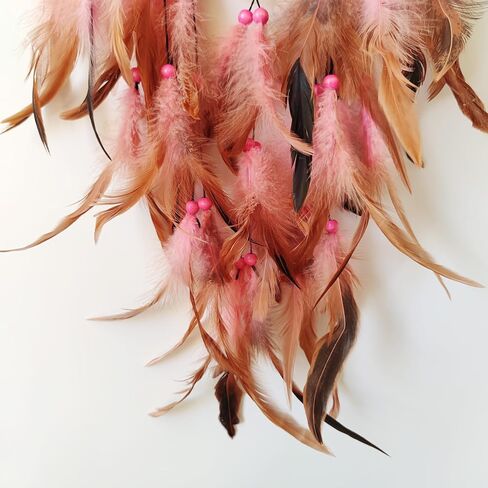 سويوزو شجرة الحياة حلم الماسك الوردي ريشة حلم الماسك ل ديكور غرفة نوم حلم الماسك للهدايا ديكور معلق على الحائط in Kuwait