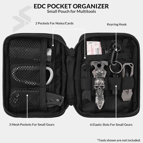 حقيبة أدوات VOTAGOO GEAR EDC لتنظيم الجيب وحقيبة أدوات مولي للرجال، منظم مدمج من النايلون للأدوات المتعددة in Kuwait