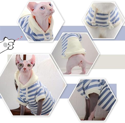 ملابس القطط بدون شعر من Bonaweite لربيع الخريف والشتاء، وبدلة بيجامة للقطط لأبو الهول، وكورنيش ريكس، وديفون ريكس، وبيتربالد... in Kuwait