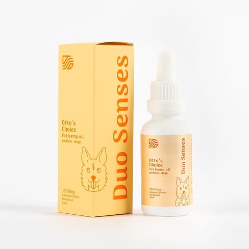 زيت الحيوانات الأليفة الكبير من Duo Senses Otto's Choice - 30 مل، تركيبة طبيعية بالكامل لصحة الحيوانات الأليفة وتهدئة الانزعاج للكلاب والقطط التي يزيد وزنها عن 20 رطل - صُنعت في كندا in Kuwait