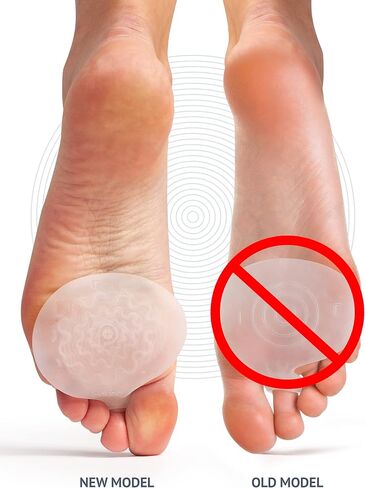 Brison Metatarsal Pads Ball of Foot Cushions for Women and Men Morton's Neuroma Plantar Fasciitis Calluses Metatarsalgia Pinched Nerves - Soft Gel 1/6" Thick - 2 Pairs(4pcs) in Kuwait
