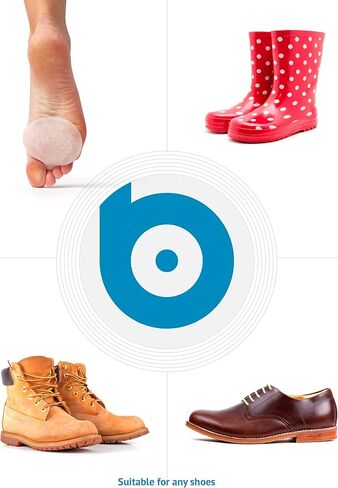 Brison Metatarsal Pads Ball of Foot Cushions for Women and Men Morton's Neuroma Plantar Fasciitis Calluses Metatarsalgia Pinched Nerves - Soft Gel 1/6" Thick - 2 Pairs(4pcs) in Kuwait