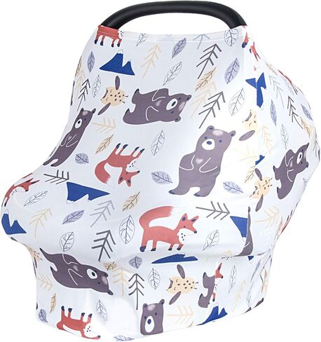 Car Seat Covers for Babies, Nursing Cover for Breastfeeding, Baby Carseat Canopy, Carseat Cover for Boys and Girls, Infant Car Seat Cover, Multiuse Baby Shopping Cart/High Chair/Stroller Covers in Kuwait