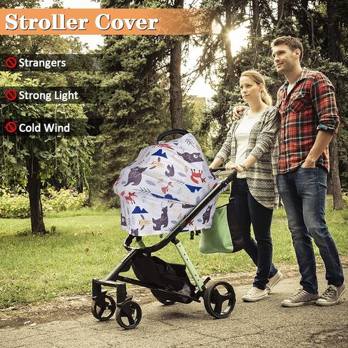 Car Seat Covers for Babies, Nursing Cover for Breastfeeding, Baby Carseat Canopy, Carseat Cover for Boys and Girls, Infant Car Seat Cover, Multiuse Baby Shopping Cart/High Chair/Stroller Covers in Kuwait