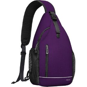 MOSISO Sling Backpack,Multipurpose Travel Hiking Daypack Rope Crossbody Shoulder Bag with Front Buckle Pouch&Reflective Strip in Kuwait