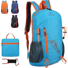 Lywencom Hiking Backpack,20L sports lightweight folding waterproof ultra-light backpack suitable for outdoor camping picnic (black) in Kuwait