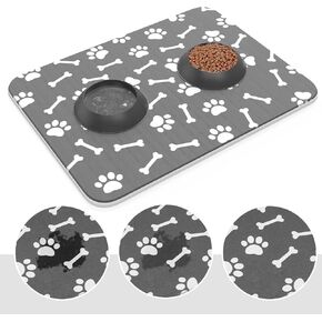 Stone Dog Cat Mat for Food and Water, Fast Drying Water Absorbing Diatomaceous Earth Pet Feeding Mat Dog Cat Dish Mat for Water Bowl, Diatomite Cat Bowl Mats Pet Placemat for Floors in Saudi Arabia