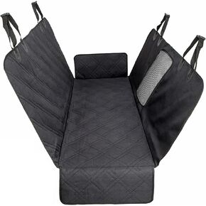 LASOCUHOO Dog Car Seat Cover, Waterproof Dog Seat Cover with Mesh Window, Dog Seat Cover for Back Seat for Cars Trucks and SUVs - Black in Kuwait