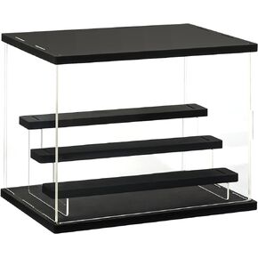 NOZE 12 x 9 Inch Black Clear Display Case with Light, Acrylic Cube Storage Box for Minifigures, Collectibles, Dustproof Protection Storage & Organize in Kuwait