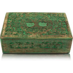 Great Birthday Gifts Handmade Decorative Wooden Jewelry Box Tree Of Life Carving Jewelry Organizer Keepsake Box Treasure Chest Trinket Holder Watch Box Storage Lock Box Housewarming Gift (Brown) in Kuwait