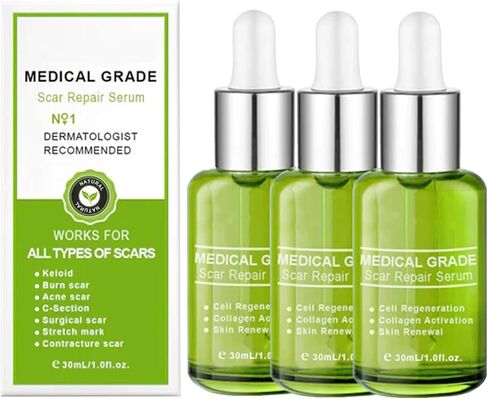 3 قطع من مصل إصلاح الندبات المتقدم من Goopgen، مصل إصلاح الندبات من الدرجة الطبية من Goopgen، إصلاح الندبات، لجميع أنواع الندبات، وخاصة ندبات حب الشباب، وعلامات تمدد دهون البطن والندبات الجراحية (30 مل) in Kuwait