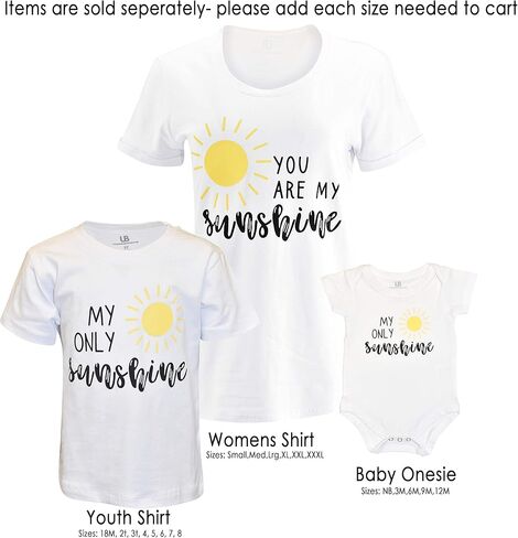 Unique Baby Mommy and Me Shirts You are My Sunshine in Saudi Arabia