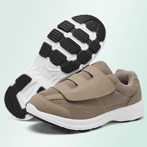 alcubieree Diabetic Shoes for Men Extra Wide Width Slip with Adjustable Closure for Swollen Feet Edema Lightweight Breathable Walking Sneakers in Kuwait