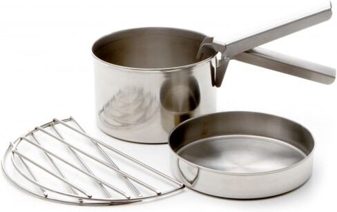 Kelly Kettle Trekker Kettle & Kit – 20oz Small Stainless Steel Camp Kettle, Lightweight Camping Kettle with Whistle, Kelly Kettle Stove for Fishing, Hunting, Hiking, Survival Gear in Kuwait