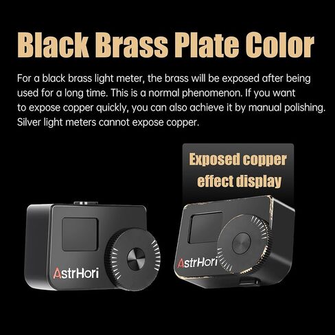 جهاز قياس الضوء AstrHori AH-M1، قياس OLED في الوقت الحقيقي، نطاق واسع من شاشة عرض قيمة ISO/F/الغالق، مع موضع حذاء بارد قابل للتعديل للعمل مع المزيد من الكاميرات القديمة (أسود) in Kuwait
