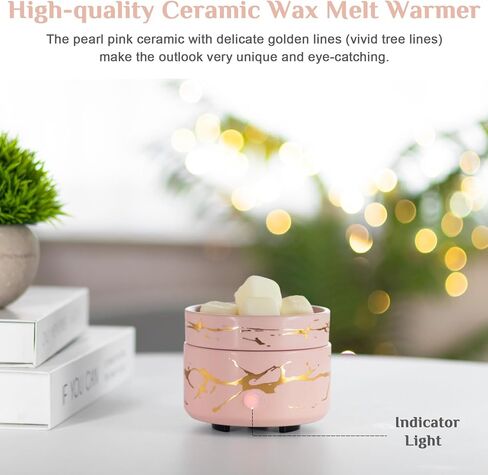 موقد تسخين الشموع الذائبة - سخان الزيوت العطرية السيراميكية، سخان كهربائي معطر، شمعة الشمع، سخان الشمع للمنزل والمكتب وغرفة النوم وغرفة المعيشة in Kuwait