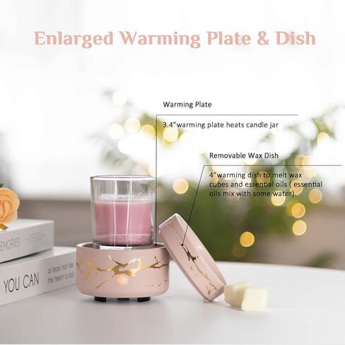 موقد تسخين الشموع الذائبة - سخان الزيوت العطرية السيراميكية، سخان كهربائي معطر، شمعة الشمع، سخان الشمع للمنزل والمكتب وغرفة النوم وغرفة المعيشة in Kuwait