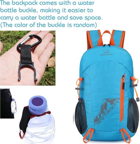 Lywencom Hiking Backpack,20L sports lightweight folding waterproof ultra-light backpack suitable for outdoor camping picnic (black) in Kuwait