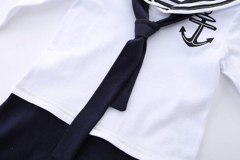 Mud Kingdom Baby Boy Rompers with Hat Uniform Nautical 2 Piece Set Bodysuit in Saudi Arabia