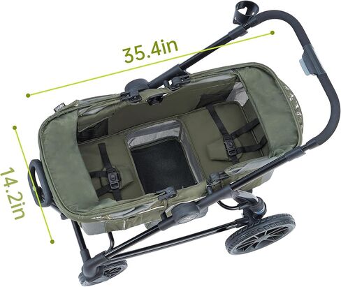 Pamo Babe All-Terrain Wagon Stroller Tandem Stroller (Brown) in Kuwait