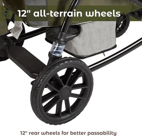 Pamo Babe All-Terrain Wagon Stroller Tandem Stroller (Brown) in Kuwait