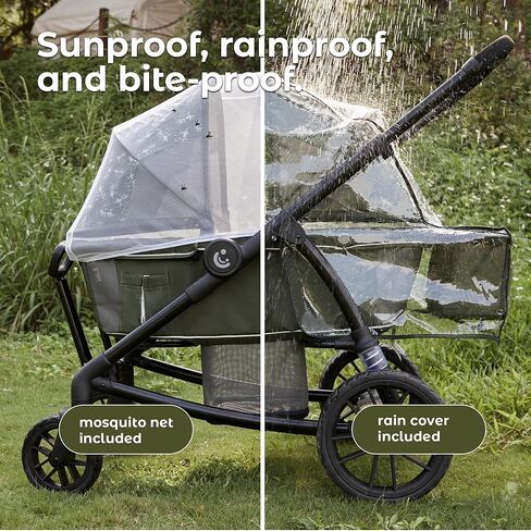 Pamo Babe All-Terrain Wagon Stroller Tandem Stroller (Brown) in Kuwait