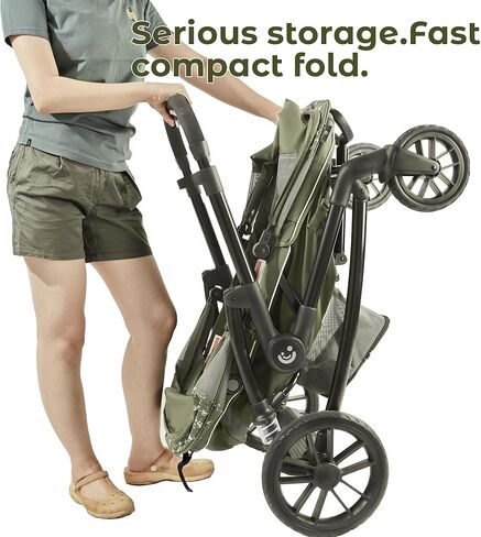 Pamo Babe All-Terrain Wagon Stroller Tandem Stroller (Brown) in Kuwait