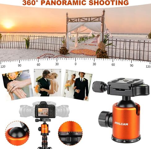 80/85 inches Heavy Duty Tripod for Camera Phone, 85" Camera Tripod Monopod | Tripod Stand for DSLR Binoculars Spotting Scope Camcorders Video, 360 Degree Ball Head, 35 lbs Loads in Kuwait