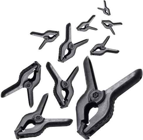 Julius Studio 10pack Photography Backdrop Support Spring Clamp, Heavy Duty 4.3" Clip for Background Muslin, Canvas, Paper, Chromakey Screen, JSAG592 in Kuwait