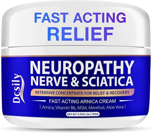 Neuropathy Nerve Relief Cream, Arnica Cream Neuropathy Cream For Nerve & Sciatica, Arnica Gel for Nerves, Hands, Feet, Legs, Back, Neck - Neuropathy Cream With Arnica, Vitamin B6, MSM, Menthol, Aloe in Kuwait
