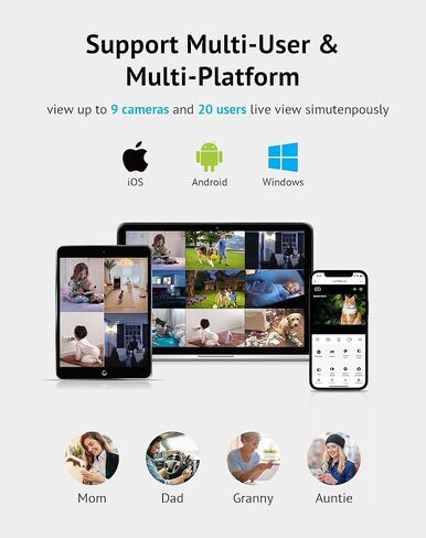 كاميرا مراقبة LaView 4MP لمبة 5G و2.4 جيجا هرتز، 360 درجة 2K لاسلكية خارجية داخلية كاملة الألوان ليلاً ونهارًا، كشف الحركة، إنذار مسموع، سهلة التركيب، متوافقة مع Alexa (عبوتان) in Kuwait