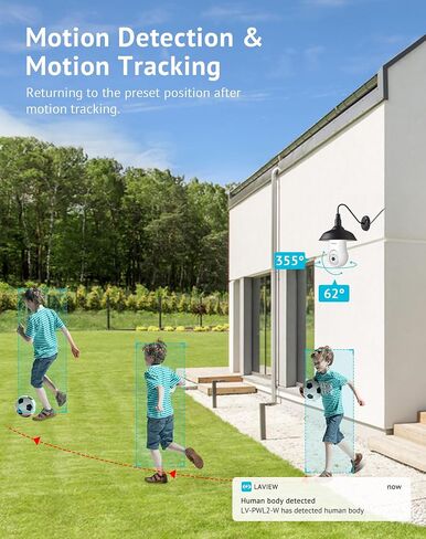 5MP QHD Bulb Security Camera 2.4GHz, 360° 3K Security Cameras Wireless Outdoor Indoor Full Color Day and Night, AI Motion Detection, Audible Alarm, Easy Installation, Compatible with Alexa in Saudi Arabia
