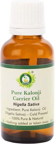 Kalonji Oil | Nigella Sativa | For Hair Growth | Pure Kalonji Oil | 100% Pure Natural | Cold Pressed Kalonji Oil | 30ml | 1.01oz By R V Essential in Saudi Arabia